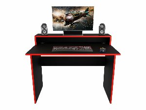 Masă PC gaming Adapt (Negru + Roșu) (fără iluminat)