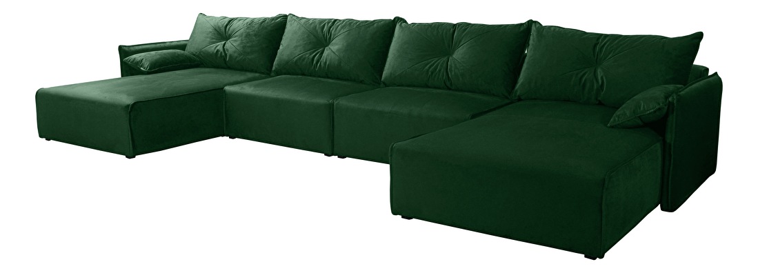 Set canapea fotoliu Leonaro U (verde închis)