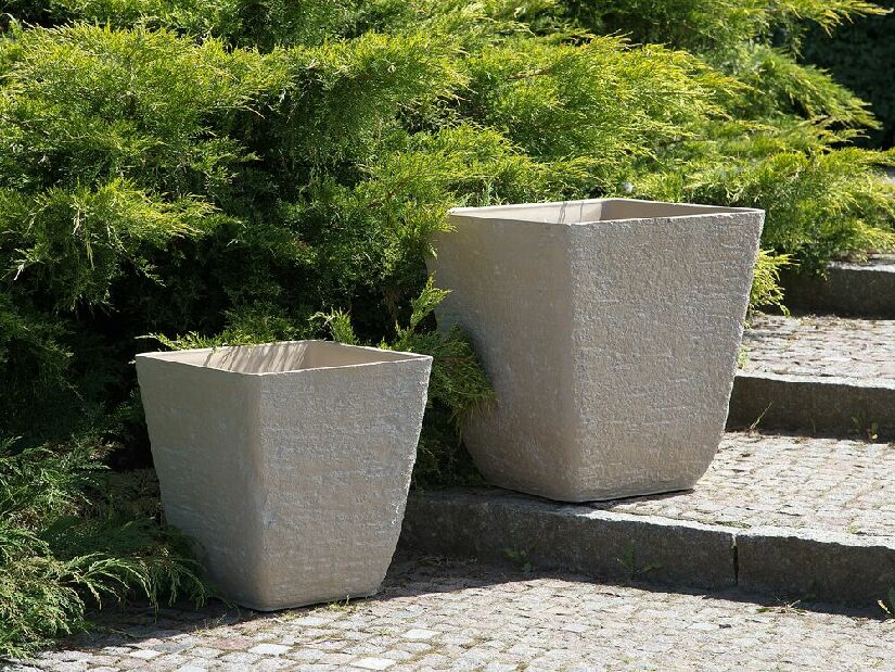 Ghiveci DOLES 53x49x49 cm (piatră) (bej)