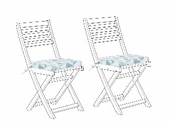 Set 2 buc. perne pentru scaune de grădină FICI (albastru)