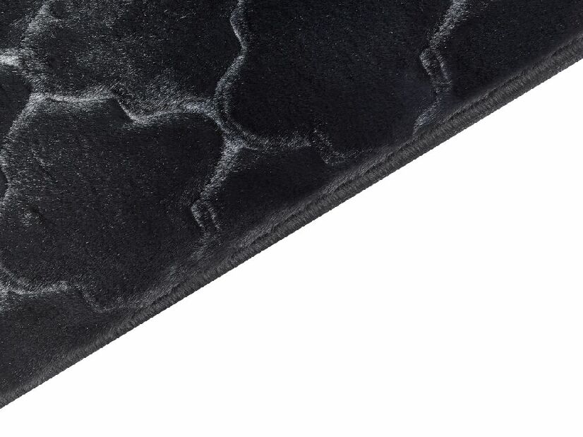 Covor din blană artificială 80 x 150 cm Gharry (negru)