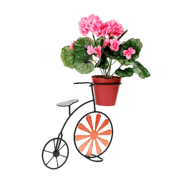 Ghiveci flori retro în formă de bicicletă Esca (bordo + negru)