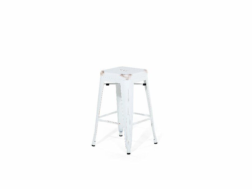 Set scaune tip bar 2buc., 60 cm Cabriot (alb auriu)