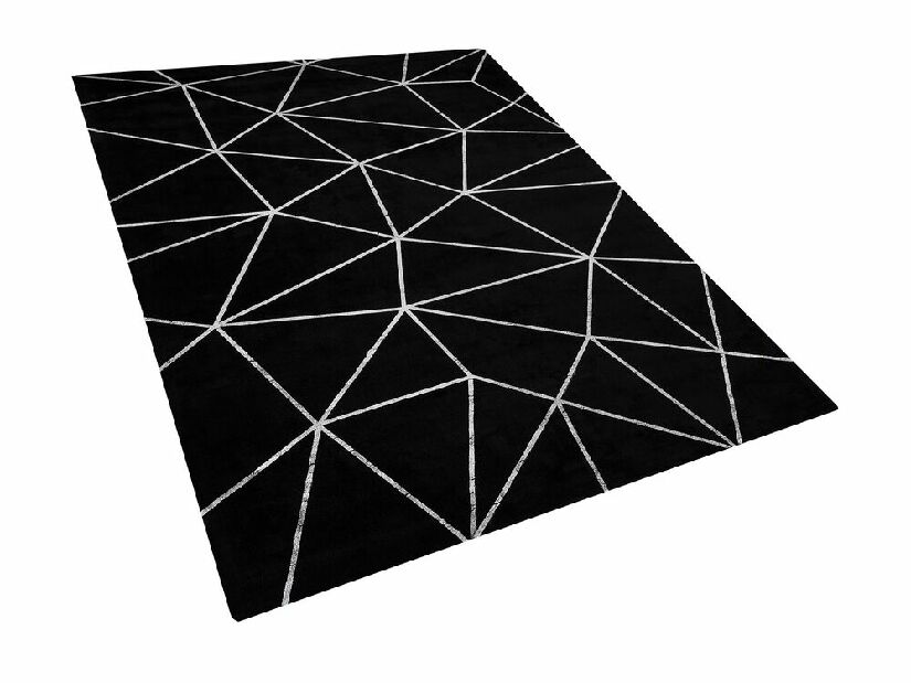 Covor 160x230 cm HAZVE (stofă) (negru)