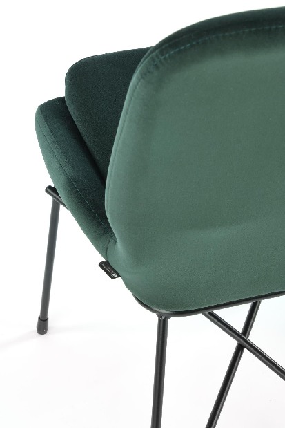 Scaun de sufragerie Korsa (verde închis + negru)