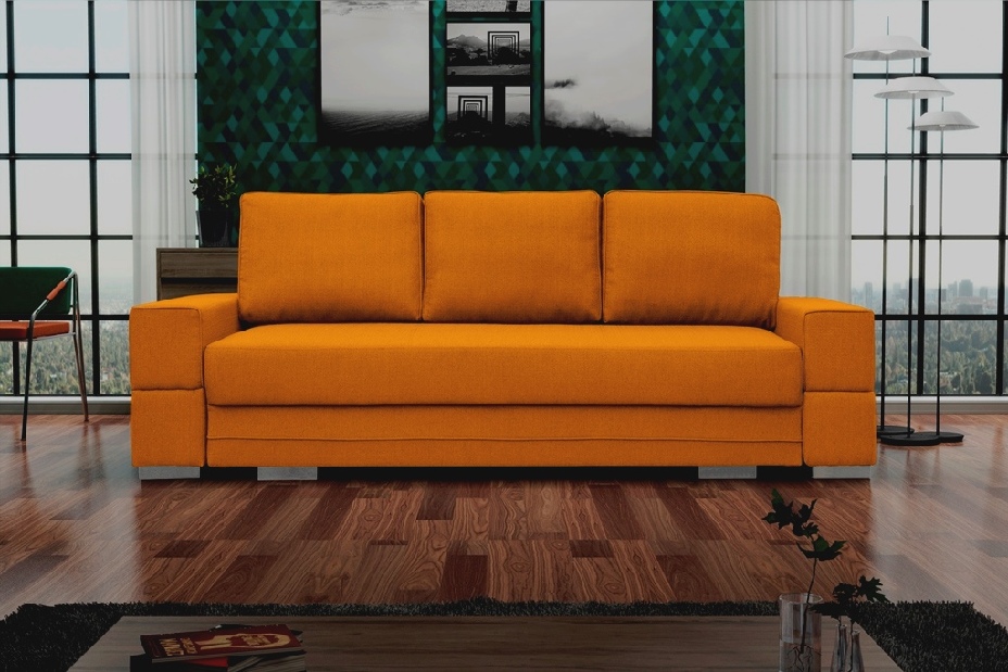 Canapea trei locuri Sanda (portocaliu)