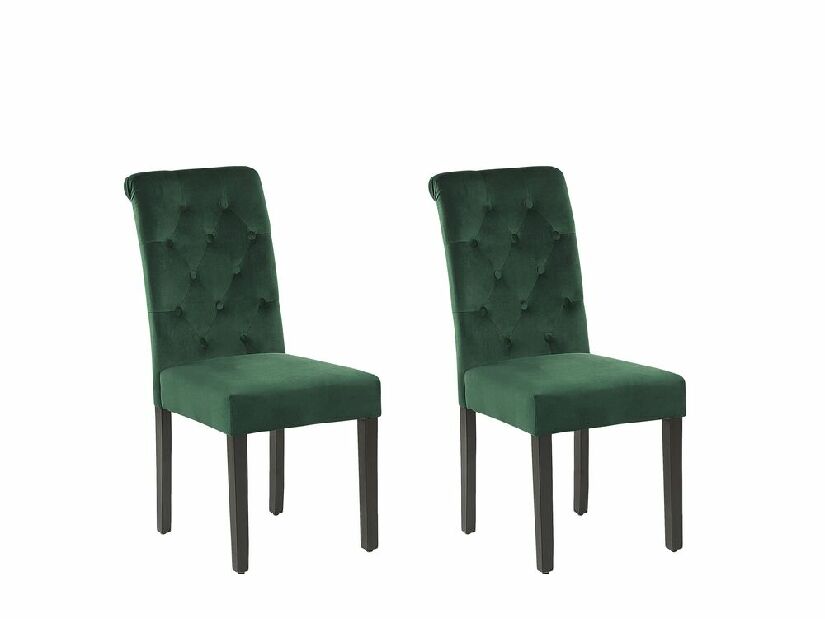 Set 2 buc. scaune de sufragerie VALLA II (verde închis)