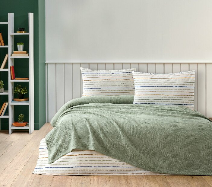 Cuvertură pentru pat 200 x 240 cm Karen (Verde)