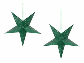 Set 2 buc stele suspendate 45 cm Monti (verde sclipici)