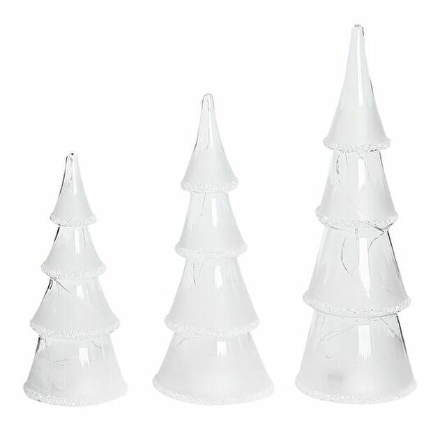 Set 3 buc. figurine decorative de Crăciun KERNI (alb)