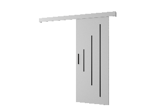 Uși culisante 90 cm Sharlene Y (alb mat + negru)