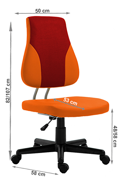 Scaun directorial Randren (roșu + portocaliu)