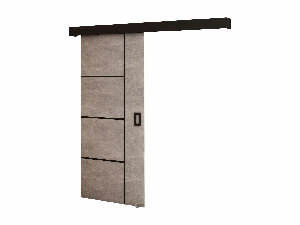 Uși culisante 90 cm Bethany IV (beton + negru mat)