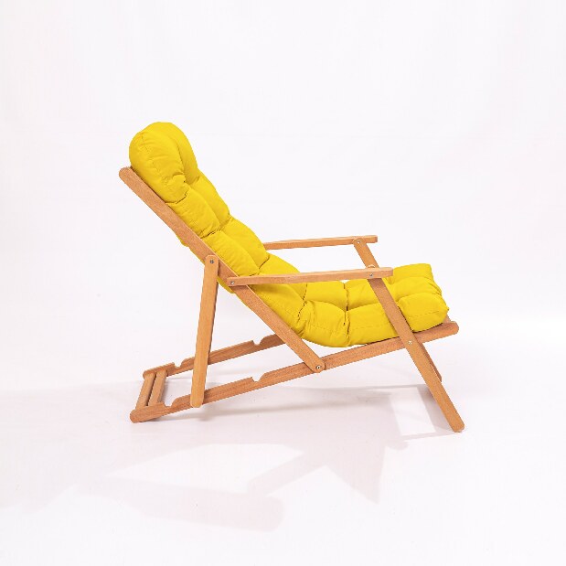 Set masă scaune de grădină (3 buc) Minnie (galben + natural)