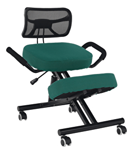 Fotoliu ergonomic de birou Rusu (verde + negru)