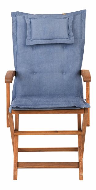 Set scaune 2 buc. Mali (lemne deschis) (perne albastre)