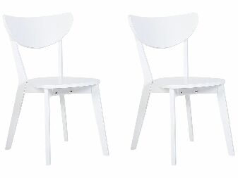 Set 2 buc. scaune de sufragerie RAXABO (alb)