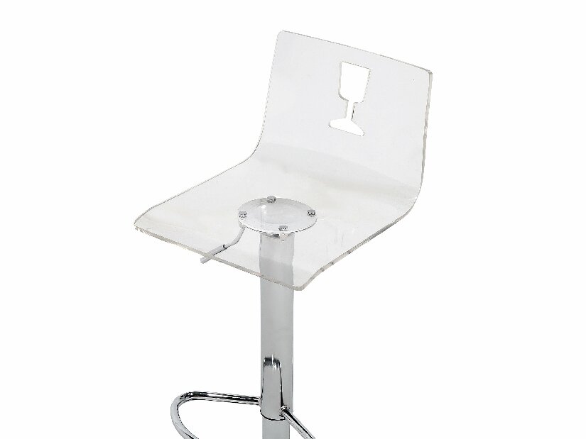 Set scaune tip bar 2buc. Bozen (transparent) (plastic alb)