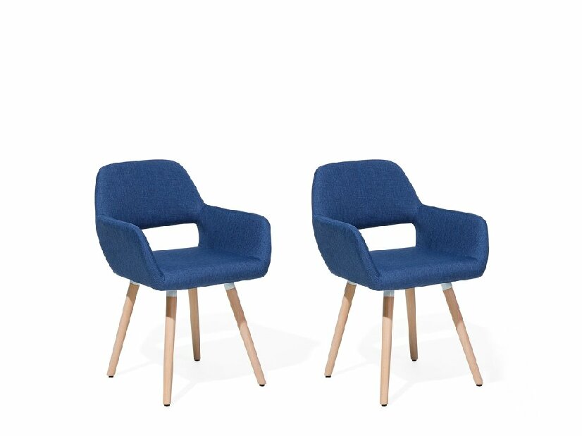 Set 2 buc. scaune pentru sufragerie Chico (albastru marin)