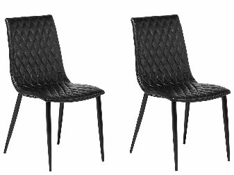 Set 2 buc. scaune de sufragerie MONTEGO (negru)