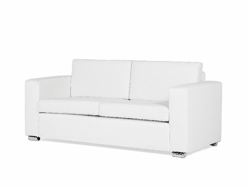 Canapea 3 locuri din piele Heinola (alb) 