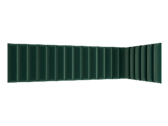 Set 20 panouri tapițate Quadra 210x90x60 cm (Verde)