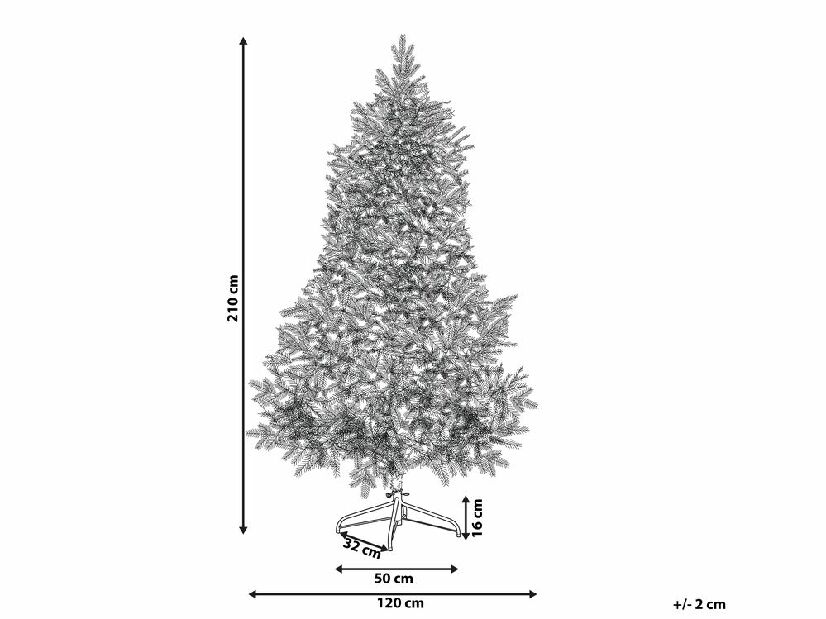Pom de Crăciun 210 cm Truett (verde) 