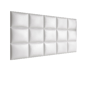 Panou de perete tapițat Pazara 40x30 cm (piele ecologică soft 017 (Alb)