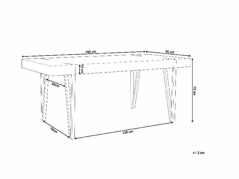 Masă de sufragerie Aden (pentru 8 persoane) (lemn închis)
