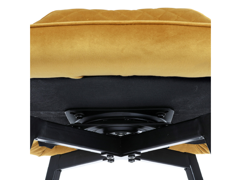 Scaun de sufragerie Danarra-425-YEL4 (galben + negru) *vânzare