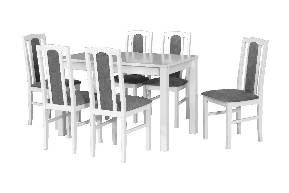 Set masă scaune Emerys (pentru 4 până la 6 persoane) (alb + gri Soro 90) *vânzare