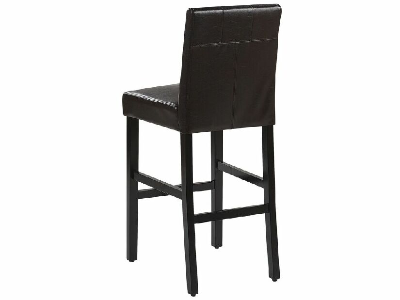 Set 2 buc. scaun tip bar MATON (piele artificială) (maro)