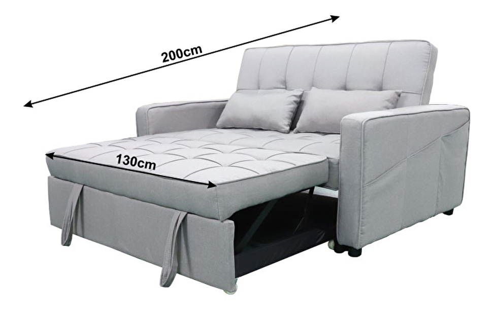 Canapea extensibilă Flombe Big Bed (gri)