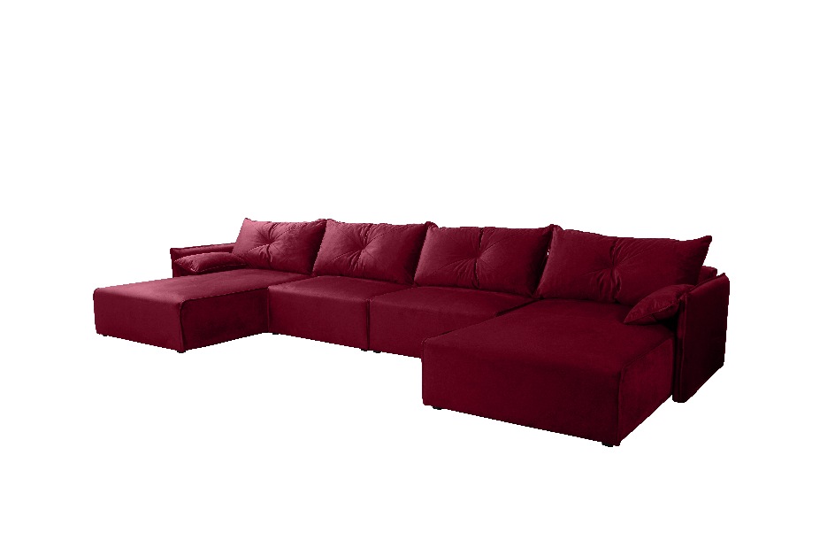 Set canapea fotoliu Leonaro U (roșu închis)