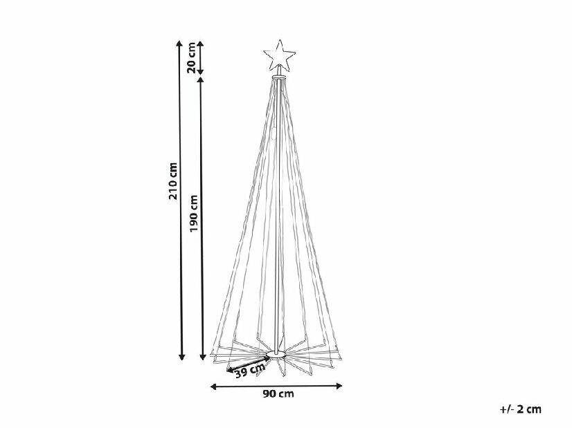 Pom de Crăciun 210 cm Ikaza (transparent)