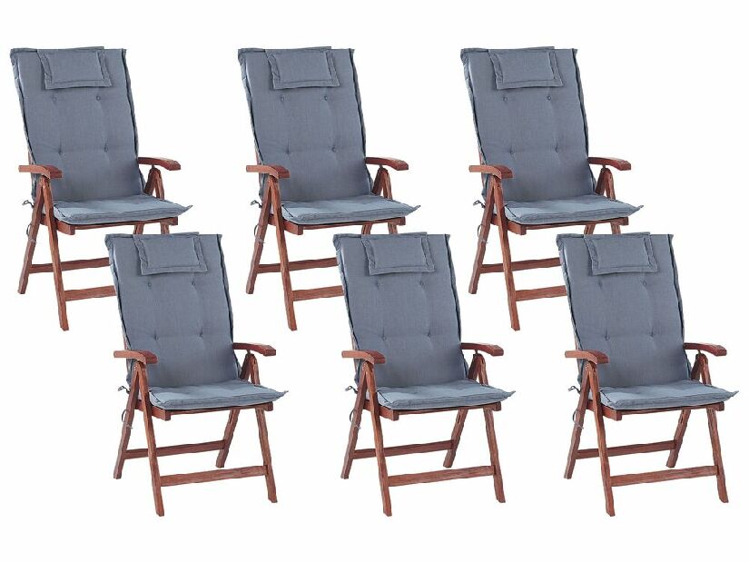 Set 6 buc. scaune grădină TRATORIA (albastru)
