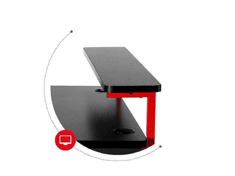 Masă PC Hyperion 5.0 (negru + roșu)