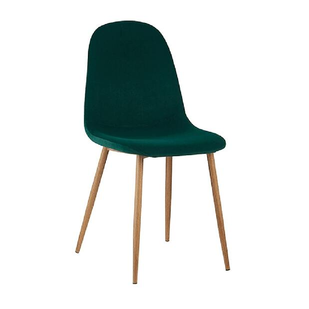 Set 2 buc. scaune de sufragerie Angelique (smaragd + fag) *resigilat