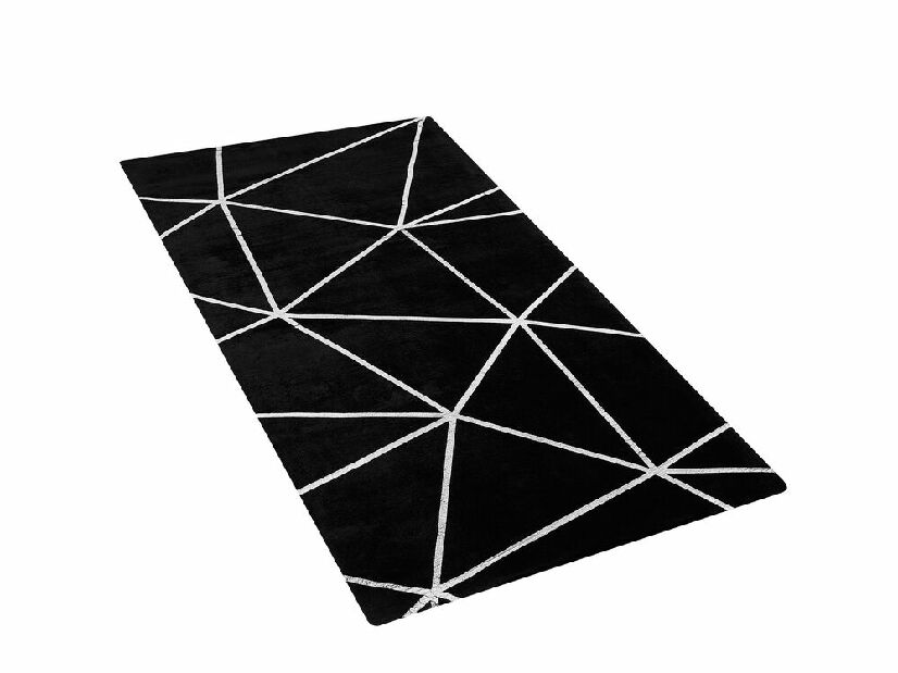 Covor 80x150 cm HAZVE (stofă) (negru) *vânzare stoc