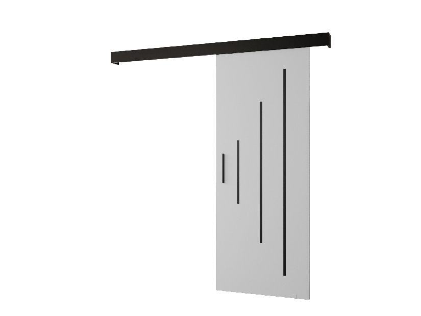 Uși culisante 90 cm Sharlene Y (alb mat + negru mat + negru)