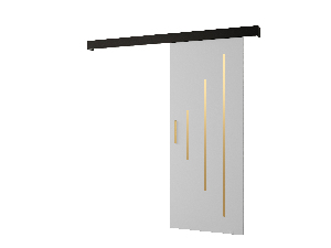Uși culisante 90 cm Sharlene Y (alb mat + negru mat + auriu)