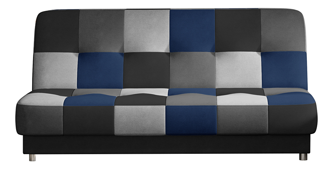 Canapea trei locuri Canoro (gri + negru + albastru)