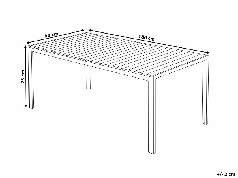 Set de masă pentru grădină Nermo (lemne deschis)