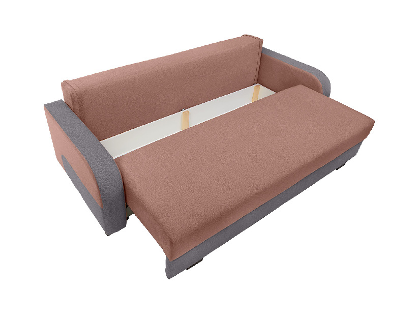 Canapea cu trei locuri Zondra Lux 3DL (gri închis + roz închis)