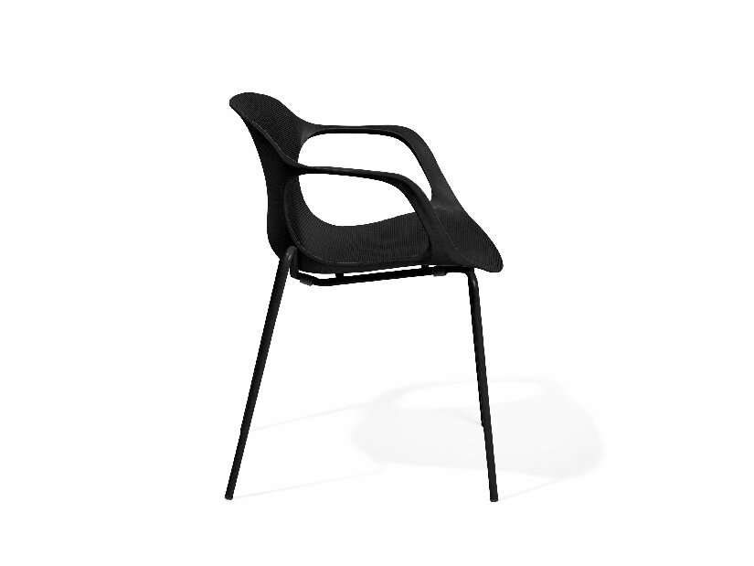 Set 2 buc. scaune pentru sufragerie Elbasan (negru)