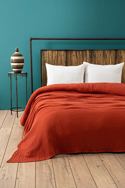 Cuvertură pentru pat 220 x 250 cm Musli (Roșu)
