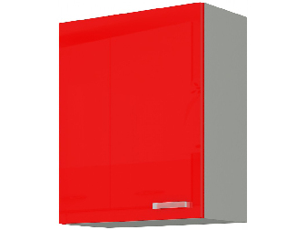 Dulap superior de bucătărie Roslyn 60 G 72 1F (roșu + gri)