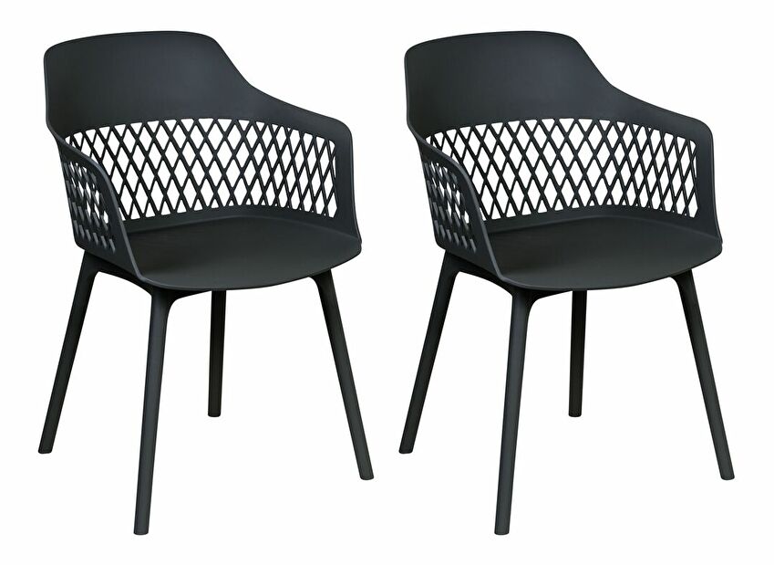 Set 2 buc scaun tip bar Anneli (negru)