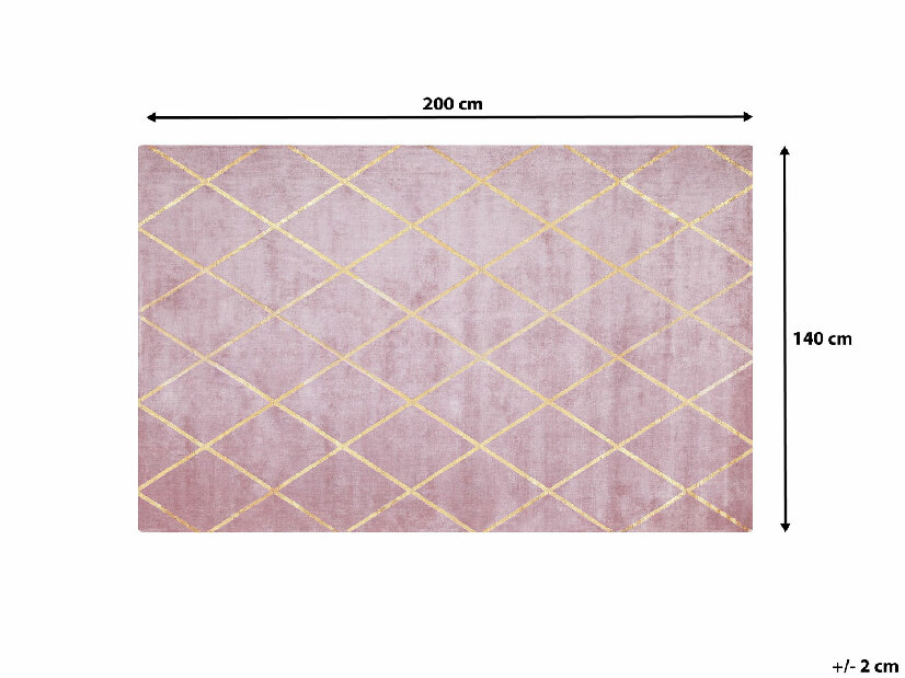 Covor 140x200 cm ATEKO (stofă) (roz)