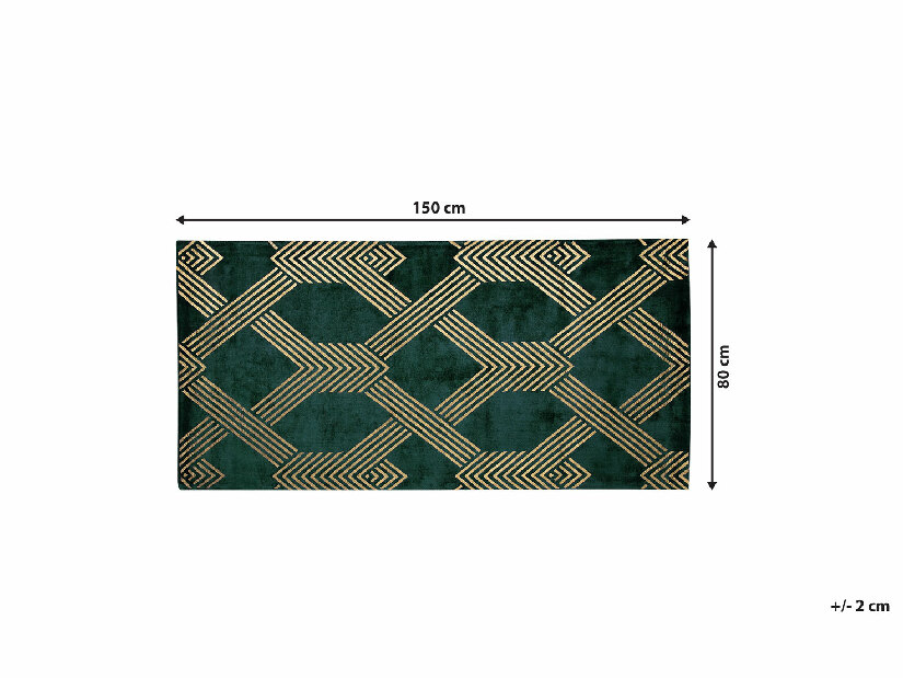 Covor 80x150 cm VESKE (stofă) (verde)